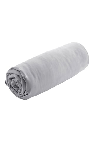 Drap-housse en percale de coton 80 fils/cm² Bally  - Gris