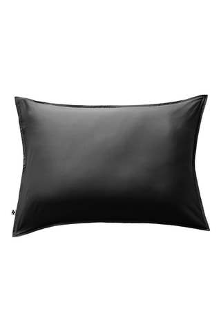 Taie d'oreiller en viscose de bambou Salomé - Noir