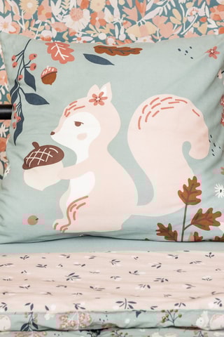 Parure de couette en coton 57 fils /cm² Tamia - Ciel