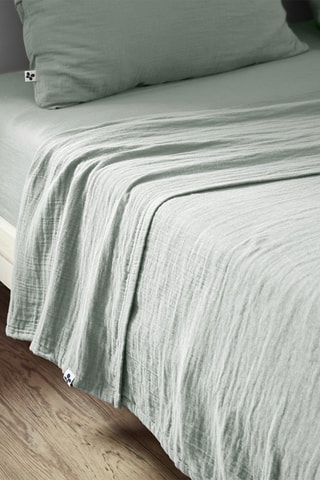 Drap plat en coton 125 fils/cm² Gaïa - Vert