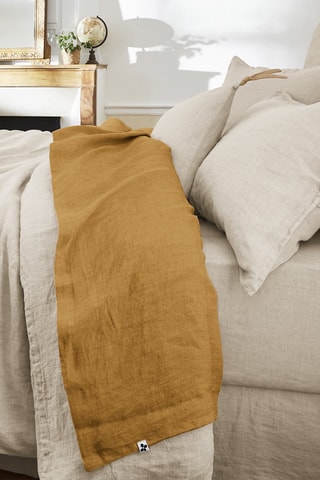 Drap plat en lin 160 fils/cm² Soline - Camel