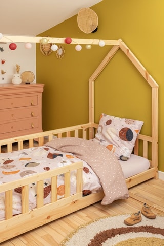 Parure de lit réversible en coton 57 fils/cm² Sky Dream - Rose