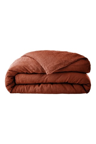 Housse de couette en lin Soline - Orange