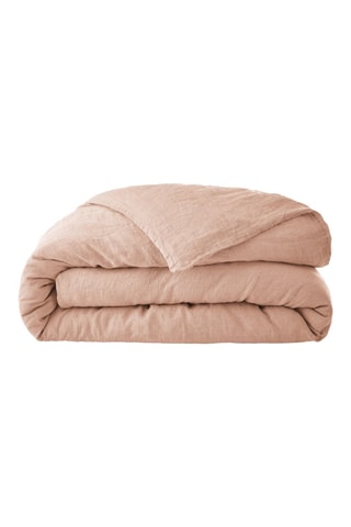 Housse de couette en lin Soline - Vieux rose