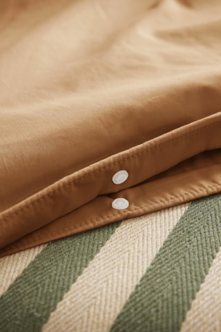Housse de couette en percale de coton 80 fils/cm² Bally  - Marron