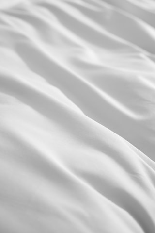 Housse de couette en percale de coton 80 fils/cm² Bally  - Blanc