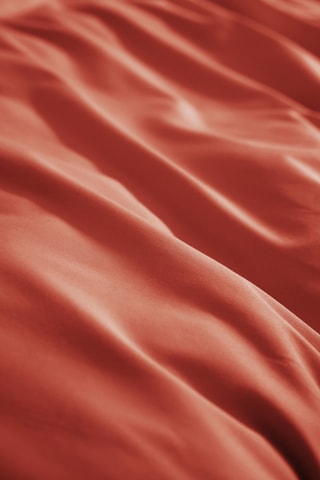 Housse de couette en percale de coton 80 fils/cm² Bally  - Terracotta