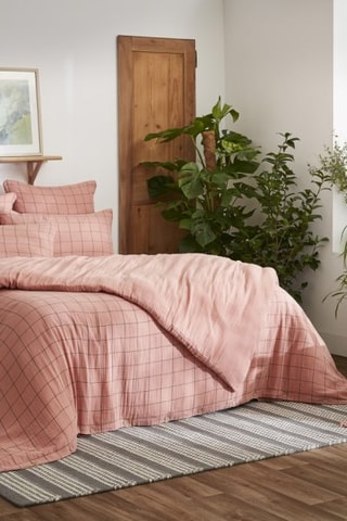 Housse de couette réversible Gaïa Match - Rose