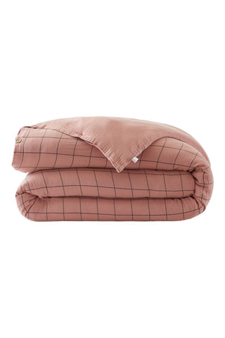 Housse de couette réversible Gaïa Match - Rose