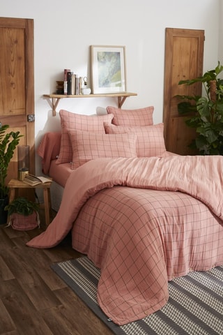Housse de couette réversible Gaïa Match - Rose