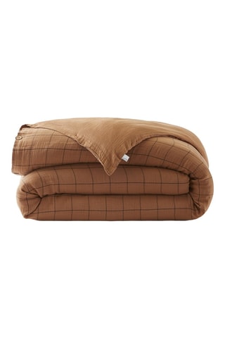 Housse de couette réversible Gaïa Match - Camel