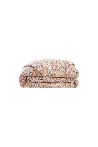 Housse de couette en gaze de coton 125 g/m² - Capucine - Moutarde et rose