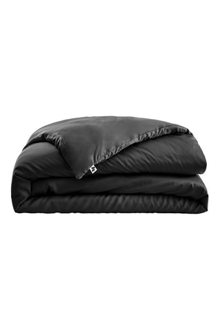 Housse de couette en viscose de bambou 120 fils/cm² Salomé - Noir