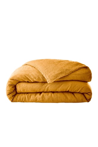 Housse de couette en lin Soline - Miel
