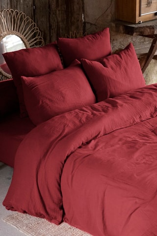 Housse de couette 125 g/m² Gaïa - Lie de vin