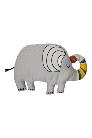 Coussin Eléphant Savane - 50 x 35 cm - Gris