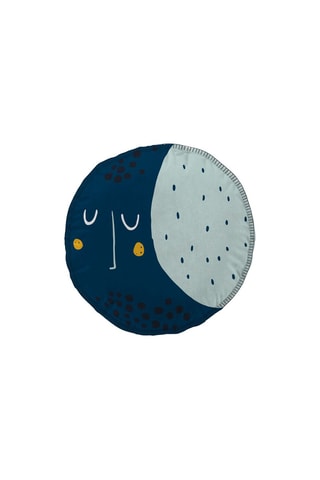 Coussin Astral Bleu marine et jaune - 40 cm