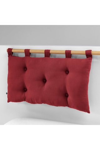 Coussin tête de lit Gaïa - Lie de vin