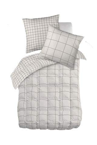 Parure de couette réversible  en coton 57 fils/cm² Carrie - Beige