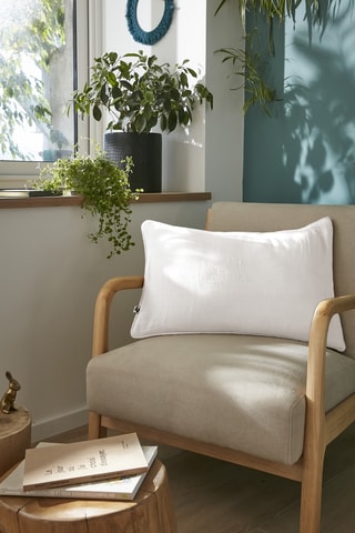 Coussin en gaze de coton Gaïa - Blanc - 40 x 60 cm
