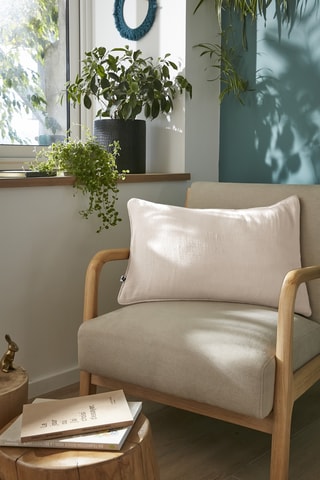 Coussin en gaze de coton Gaïa - Beige - 40 x 60 cm