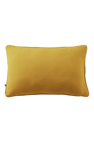 Coussin en gaze de coton Gaïa - Moutarde - 40 x 60 cm