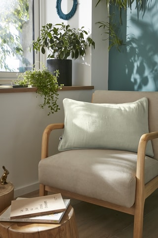 Coussin en gaze de coton Gaïa - Vert d'eau - 40 x 60 cm