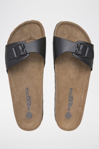 Mules en cuir - Noir