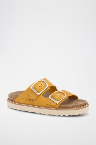Mules en cuir - Jaune