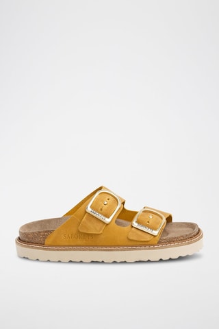 Mules en cuir - Jaune