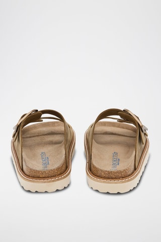 Mules en cuir - Kaki