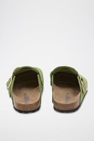 Mules en nubuck - Vert