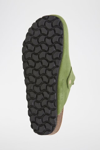 Mules en nubuck - Vert