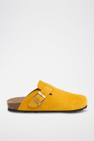 Mules en nubuck - Jaune