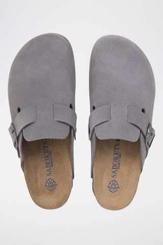 Mules en nubuck - Gris