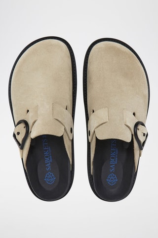 Mules en nubuck - Kaki
