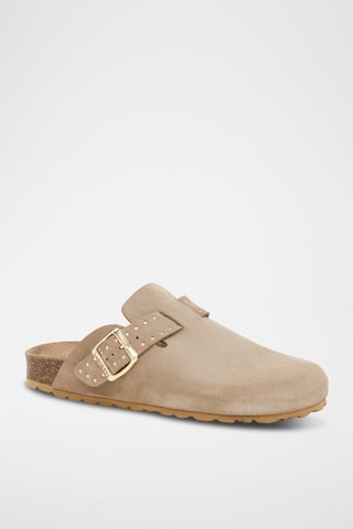 Mules en nubuck - Marron