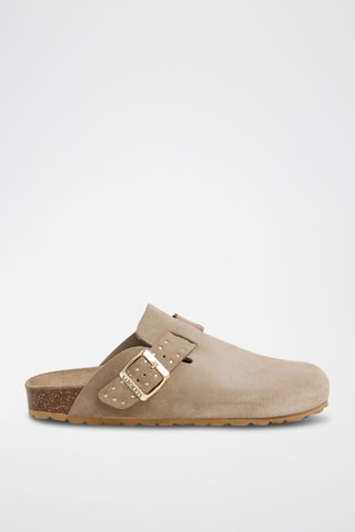 Mules en nubuck - Marron