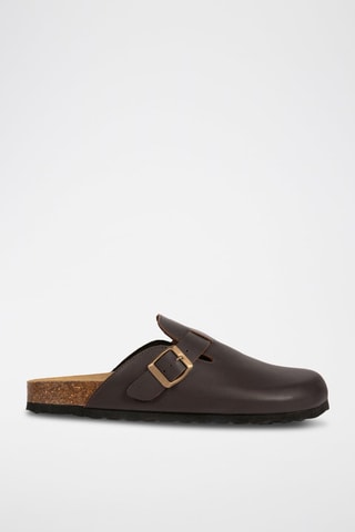 Sabots en cuir Marron foncé