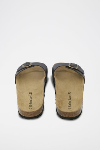 Mules en cuir 
Noir