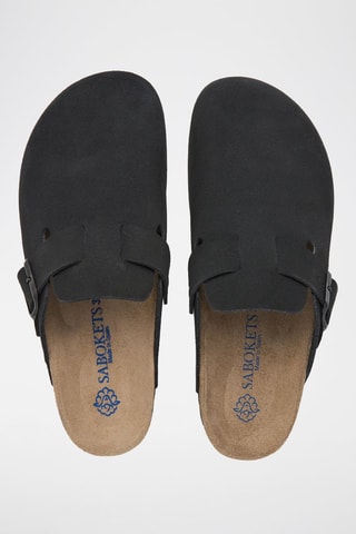 Mules en nubuck - Noir