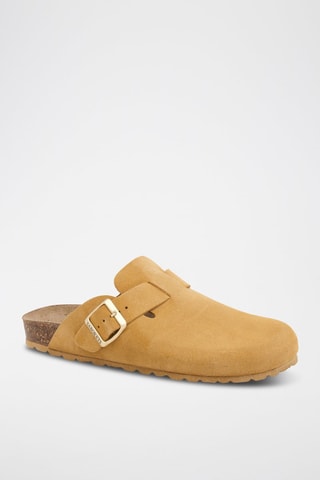 Mules en nubuck - Marron