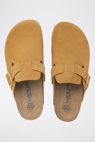 Mules en nubuck - Marron