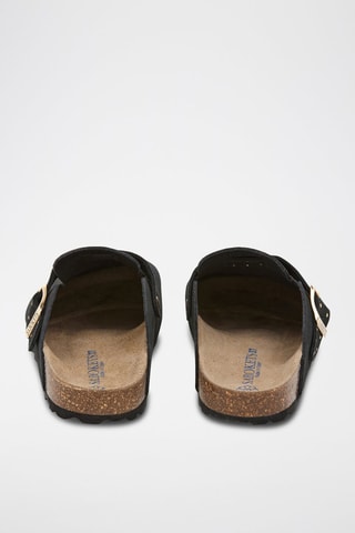 Mules en nubuck - Noir