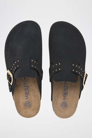 Mules en nubuck - Noir