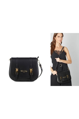 Sac bandoulière en cuir Ruth - Noir