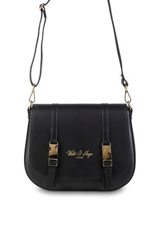 Sac bandoulière en cuir Ruth - Noir