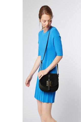 Sac bandoulière en cuir Jara - Noir