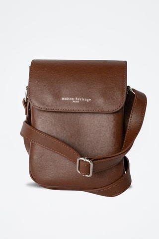 Sac bandoulière en cuir Emir - Marron