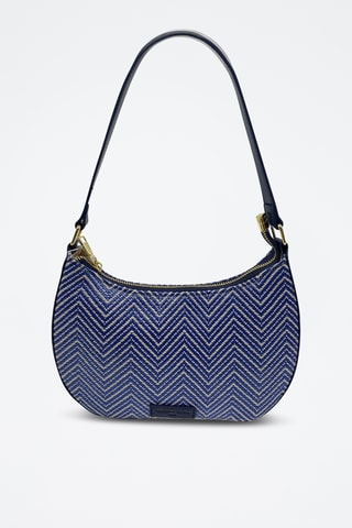 Leren Handtas Amara  - Marineblauw